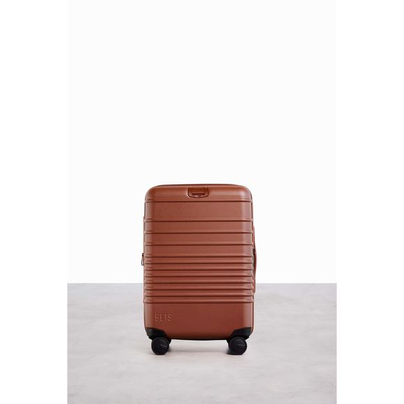 BEIS Bags Nwt Beis Carry On Maple Brown Suitcase Roller Bag Poshmark